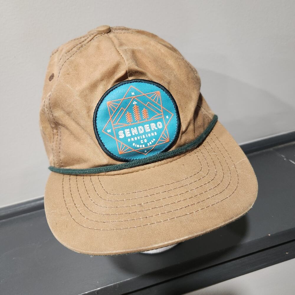 Sendero Provisions Co WAX Adjustable Strapback Rope Brown Hat Cap OSFA - Picture 2 of 14